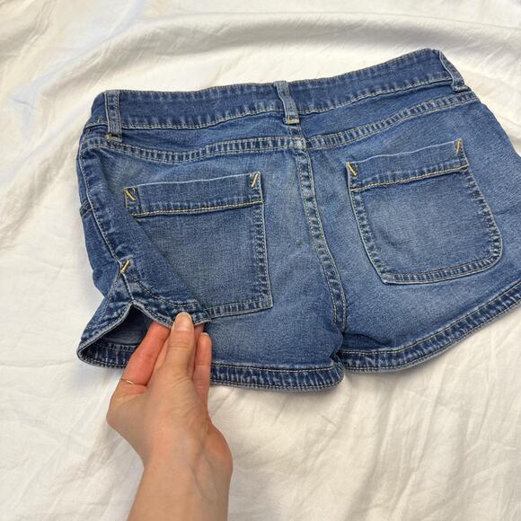 Micro mini jean shorts low rise blue - Picture 2 of 7